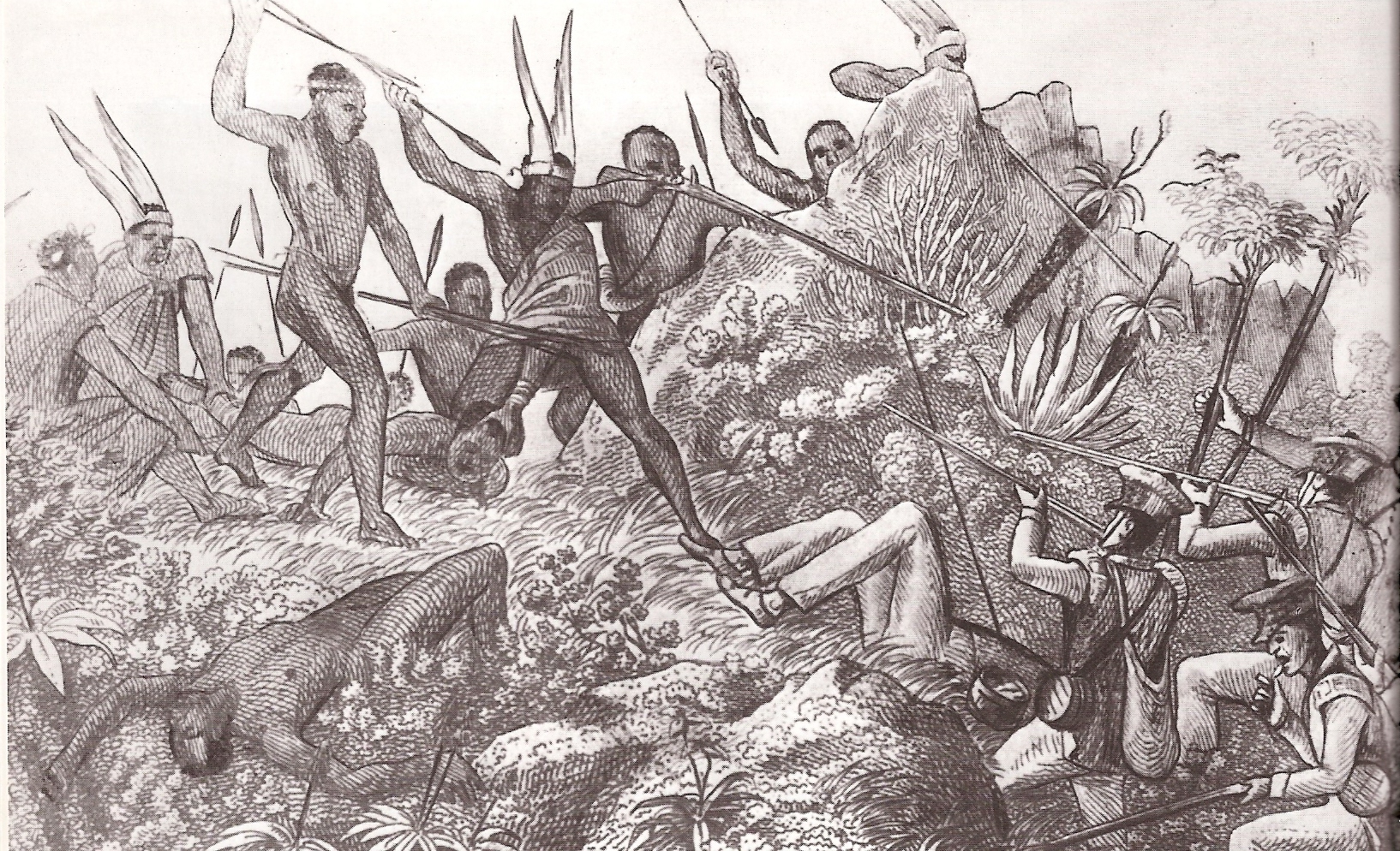 Xhosa Warriors in battle